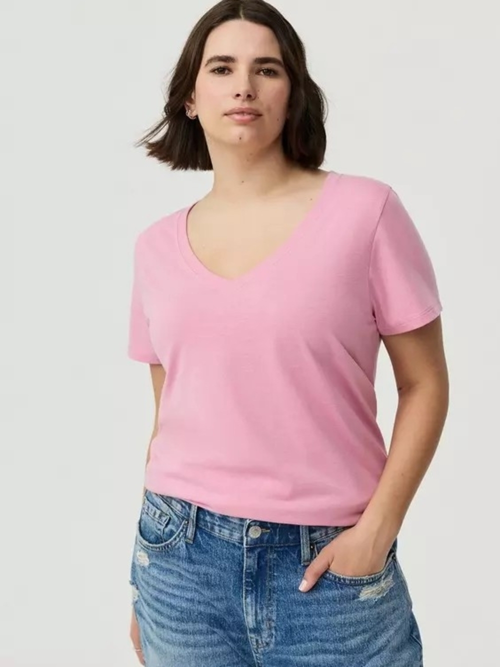 3 For $30 torrid Pink V-Neck Short Sleeve Tee